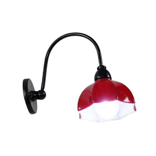 F Fityle 1/12 Puppenhaus Miniatur Wandleuchten LED Wandlampe Mini Spielzeug Puppenhaus Zubehör für Schlafzimmer Haus Wohnzimmer Mikrolandschaft, Rot F Fityle 1/12 Puppenhaus Miniatur Wandleuchten LED Wandlampe Mini Spielzeug Puppenhaus Zubehör für Schlafzimmer Haus Wohnzimmer Mikrolandschaft, Rot von F Fityle