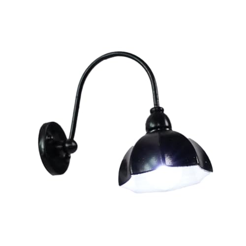F Fityle 1/12 Puppenhaus Miniatur Wandleuchten LED Wandlampe Mini Spielzeug Puppenhaus Zubehör für Schlafzimmer Haus Wohnzimmer Mikrolandschaft, Schwarz F Fityle 1/12 Puppenhaus Miniatur Wandleuchten LED Wandlampe Mini Spielzeug Puppenhaus Zubehör für Schlafzimmer Haus Wohnzimmer Mikrolandschaft, Schwarz von F Fityle