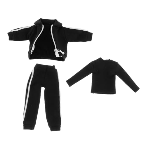F Fityle 1/12 männliche Actionfigur Kleidung Trainingsanzug Mode Mantel Bottoming Shirt Miniatur Sweatsuits Outfits Puppenkleidung Sportbekleidung, Schwarz F Fityle 1/12 männliche Actionfigur Kleidung Trainingsanzug Mode Mantel Bottoming Shirt Miniatur Sweatsuits Outfits Puppenkleidung Sportbekleidung, Schwarz von F Fityle
