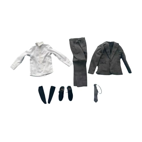 F Fityle 1/6 Anzug-Set, Jacke, Hose mit Krawatte, lockere Cosplay-Minihosen, Jacken, Socken, Hemd, Schuhe für 12-Zoll-Figuren, Zubehör von F Fityle