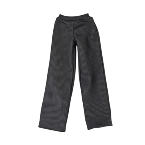 F Fityle 1/6 Jogginghose, Mini- mit weitem Bein, athletischer Sport, lockeres Miniatur-Puppenkostüm für 12'' weibliche Puppenfiguren-Zubehör, Schwarz von F Fityle