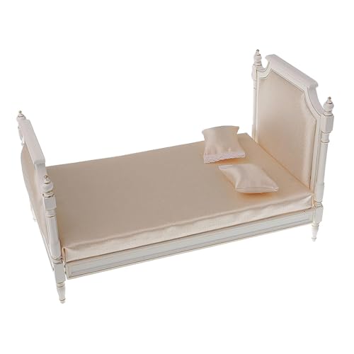 F Fityle 1/6 Puppenhaus Doppelbett Puppenhaus Dekoration Zubehör Einrichtung Rustikales Mini Bett für Foto Requisiten Schlafzimmer F Fityle 1/6 Puppenhaus Doppelbett Puppenhaus Dekoration Zubehör Einrichtung Rustikales Mini Bett für Foto Requisiten Schlafzimmer von F Fityle