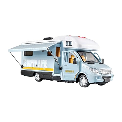 F Fityle 1:32 RV Wohnmobil Spielzeug Sammlung Pretend Play Pull Back Fahrzeug Diecast Fahrzeuge Kinderspielzeug für Party Spielzeug Schreibtisch Ornament, Blau von F Fityle