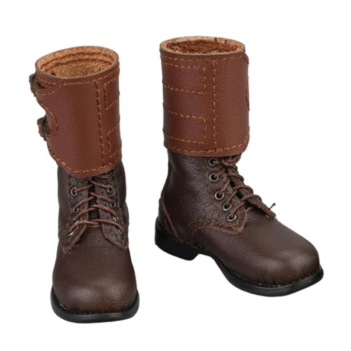 F Fityle 1:6 Schuhe Herren Figuren Stiefel, 5cm Mode Stiefel Miniatur Modell Handgefertigtes Spielzeug fürfür 12in Puppenmodell Figuren Zubehör von F Fityle