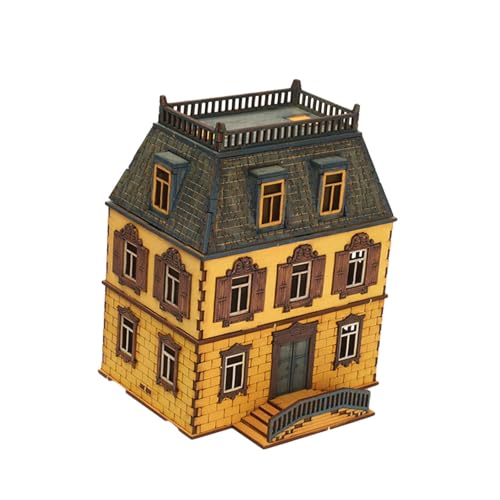 F Fityle 1:72 Hausmodell zum Selbstzusammenbauen, 3D-Puzzle, Dekoration, kreatives Architektur-Gebäudemodell für Erwachsene und Kinder von F Fityle