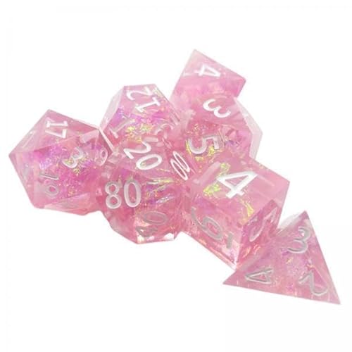 F Fityle 10x 7 Pack Multi Seitige 16mm Transluzenten Würfel Sterben für, RPG, Tabelle Borad Spiele, Lehre von F Fityle