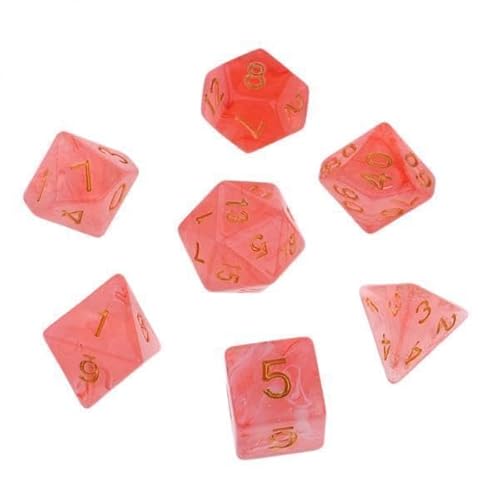 F Fityle 10x Acrylic Multi Sided Dice Polyhedral Dice for Game Board Games Party Toy von F Fityle