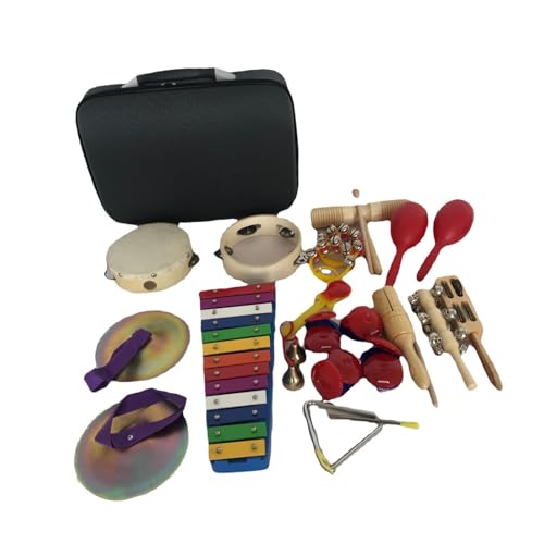 F Fityle 17x Kids Musical Instruments Set Musical Toys Set kreative Bildungsindische Instrumente für Boy Girls Geburtstagsgeschenk von F Fityle