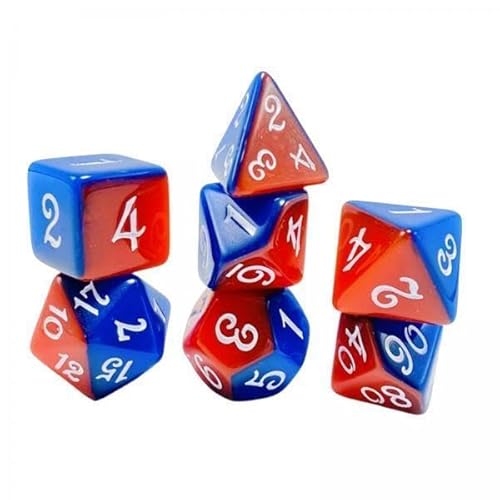 F Fityle 2X 7 Stück Polyedrische Würfel, Mehrseitige Spielwürfel D20 D12 D10 D8 D6 D4 Partygeschenke Spielwürfel Set Würfelset für Bar KTV Brettspiel Tischspie von F Fityle