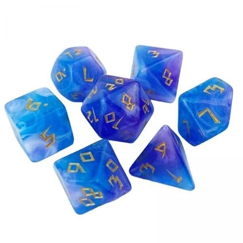 F Fityle 2X 7 Stück Polyedrische Würfel, Mehrseitige Spielwürfel D20 D12 D10 D8 D6 D4 Partygeschenke Spielwürfel Set Würfelset für Bar KTV Brettspiel Tischspie von F Fityle