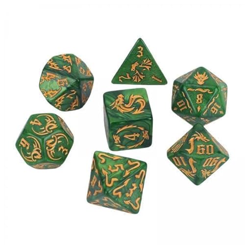 F Fityle 2X 7 Teiliges D20 D12 D10 D8 D6 D4 Acryl Mehrzweck Unterhaltungsspielzeug Polyedrische Würfel Spielwürfel Set für Brettspiel Kartenspiele von F Fityle