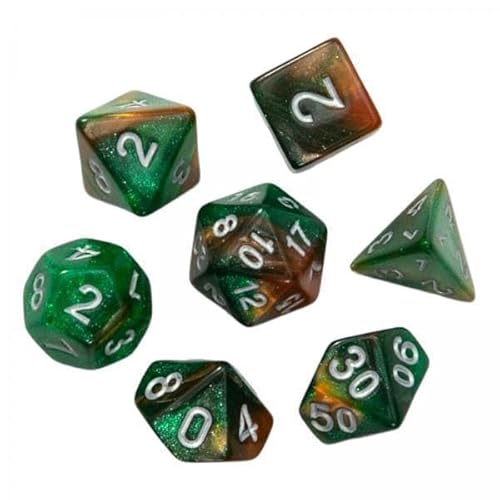 F Fityle 2X 7 Teiliges Polyedrisches Acryl Würfel Set, Mehrseitige Würfel, Bar Spielzeug, D4 D8 D10 D12 D20 für, RPG Rollenspiele, Kartenspiele, Brettspiel von F Fityle