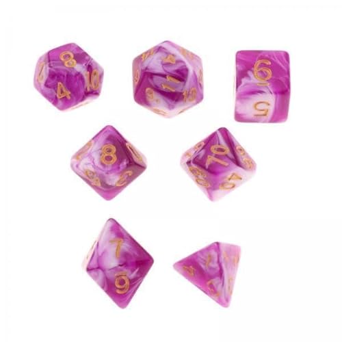 F Fityle 2X 7X Polyedrische Würfel Party Favors Gold Zahlen Brettspiele Casino Zubehör D8 D10 D12 D20 RPG Würfel Rollenspiel Würfel für RPG von F Fityle