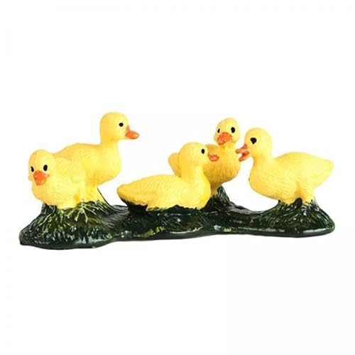 F Fityle 2X Enten Actionfigur, Ente, Schreibtisch Ornament, Lebensechte Mini Dekoration, Tierstatuen, Kognitives Spielzeug für Kinder, Geschenke für Jungen Und von F Fityle