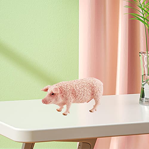 F Fityle 2X Handgefertigte Schweinefigur, Spielset, Miniatur Tierspielzeug, Desktop Ornamente, Ornamente, Sammlerstücke, Geschenk, Action Figuren, Mini Figuren von F Fityle