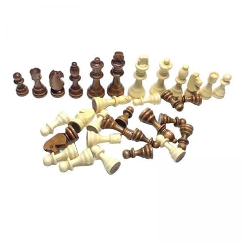 F Fityle 2X Holz Schach Ersatz Schach Figuren Ohne Bord 32 Holz Schach Weihnachten Geschenk von F Fityle