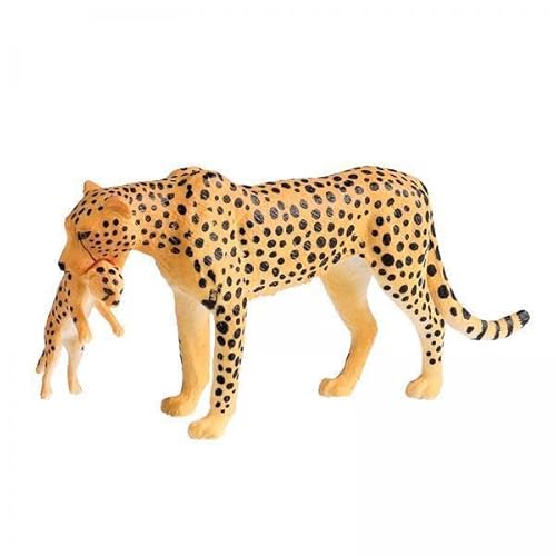 F Fityle 2X Leopard Spielzeugfigur, Simulation Wildtier Geparden Spielset Modell, Desktop Dekor, Lernspielzeug von F Fityle