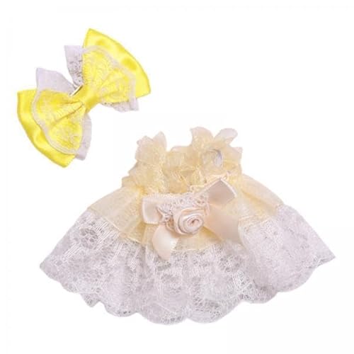 F Fityle 2X Mini 6 Zoll Puppenkleidung 2 Stück, Puppenkleidung, Band Kopfschmuck Dekoration, Geschenk Anziehkleidung, Bequemes Puppenkleid Outfit für Puppen von F Fityle