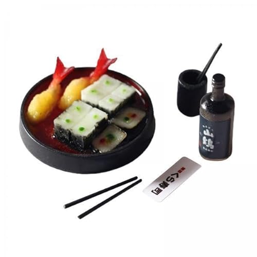 F Fityle 2X Miniatur Puppenhaus Essensspielzeug, Japanisches Sushi Zubehör für Kinder + von F Fityle