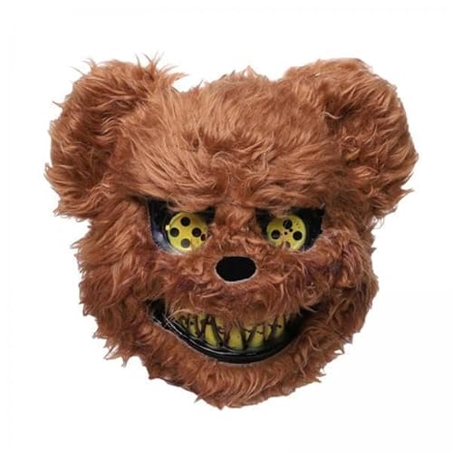 F Fityle 2x Tiermaske Halloween, Blutige Maske Gruselige Cosplay Halloween Gruselige Plüschmaske für Bar Performance Cosplay Karneval Party von F Fityle