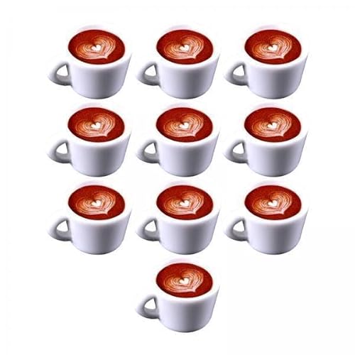 F Fityle 2x10 Stücke Puppenhaus Kaffee Mini Küche Spielzeug Modell Miniatur Cappuccino DIY Lebensmittel Spielzeug für Puppenhaus Mini Möbel Spielzeug Dekoratio von F Fityle