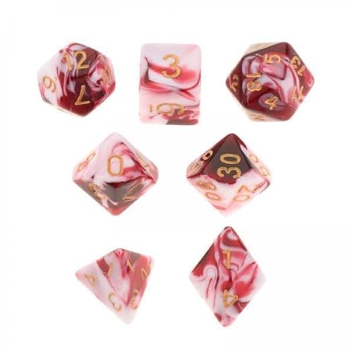 F Fityle 3X 7X Polyedrische Würfel Party Favors Gold Zahlen Brettspiele Casino Zubehör D8 D10 D12 D20 RPG Würfel Rollenspiel Würfel für RPG von F Fityle