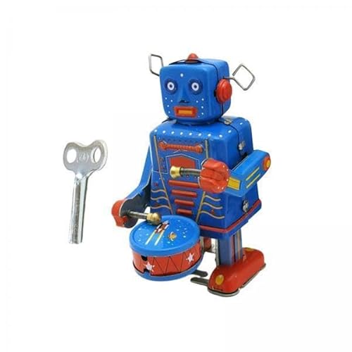 F Fityle 3X Aufzieh Trommelroboter Spielzeug, Weißblech, Uhrwerk, Tischdekoration, Dekorative Figur, Ornament für Festivals, Erinnerungen von F Fityle