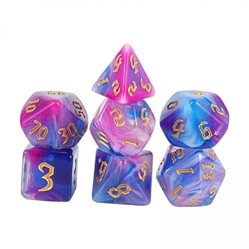 F Fityle 3X D4 D20 Acrylwürfel Brettspiel, Polyedrisches Würfelset, Mehrseitige Würfel, Rollenspiele, Unterhaltungsspielzeug, 7 Stück von F Fityle