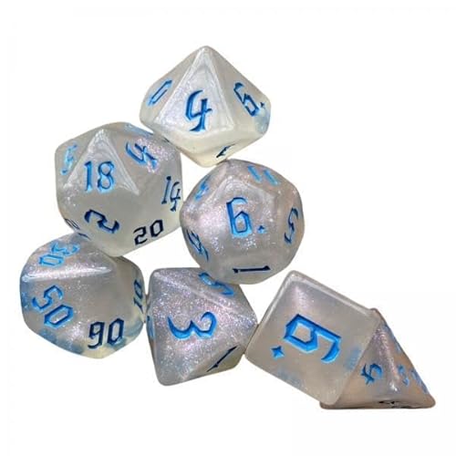 F Fityle 3X Gravierte Polyedrische Set Verschleißfest Multifunktional D8 D10 D12 D20 Spielzeug 7 Teilige Rollende Spiel für Tischspiele Partys von F Fityle