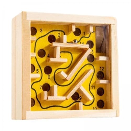 F Fityle 3X Holzlabyrinth Brettspiel Puzzle Spielzeug Rolling Ball Labyrinth Geschenk für 3 4 5 6 Jahre Alte Kinder von F Fityle