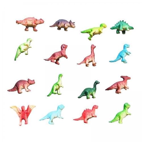 F Fityle 3x16x Kleine Dinosaurierfigur Mini Dinosaurier Figur Spielzeug Massenspielzeug Simulationsspielzeug Kleines Dino Spielzeug für Jungen Und Mädchen mit, Mehrfarbig, 2 Stk. von F Fityle