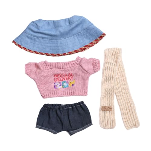 F Fityle 4-teiliges Mini-Puppenoutfit zum Selbermachen, Anziehsachen zum Sammeln, Puppenkleidung für 38 cm große Plüschpuppen, Geschenk für kleine Mädchen von F Fityle