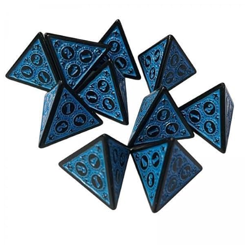 F Fityle 4X 10x Polyedrische Würfel Set, D4 Würfel Aus Acryl, RPG Tischspiele, Bar Spielzeug, Mehrseitige Würfel von F Fityle