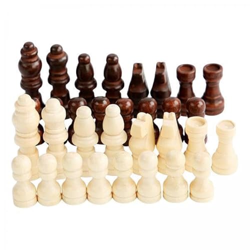 F Fityle 4X 32x Holzschachfiguren, Schachspielfiguren, Denksportspielzeug, Figurenfiguren für Damespiel, Schachbrettspiele von F Fityle