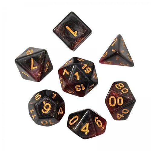 F Fityle 4X 7 Stück Mehrseitige Würfel, D4 D20 Polyedrische Würfel, Unterhaltungsspielzeug, Acrylwürfel für Mathematikunterricht, Brettspiele, von F Fityle