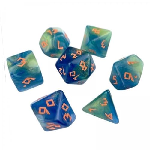 F Fityle 4X 7 Stück Polyedrische Würfel, Mehrseitige Spielwürfel D20 D12 D10 D8 D6 D4 Partygeschenke Spielwürfel Set Würfelset für Bar KTV Brettspiel Tischspie von F Fityle