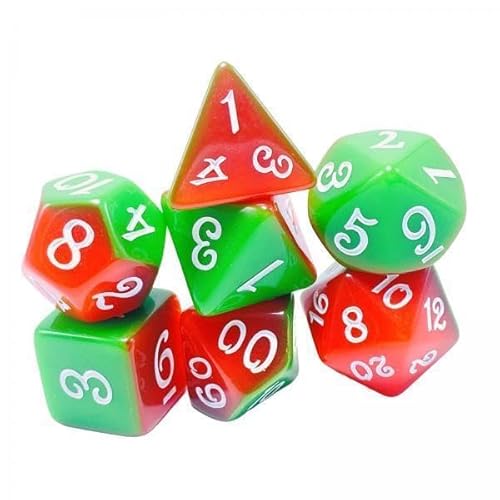 F Fityle 4X 7 Stück Polyedrische Würfel, Mehrseitige Spielwürfel D20 D12 D10 D8 D6 D4 Partygeschenke Spielwürfel Set Würfelset für Bar KTV Brettspiel Tischspie von F Fityle