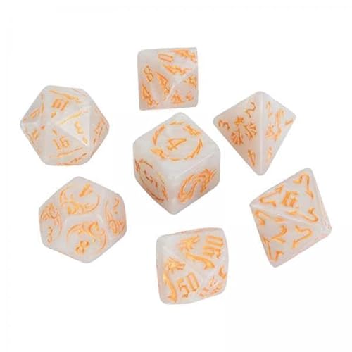 F Fityle 4X 7 Teiliges D20 D12 D10 D8 D6 D4 Acryl Mehrzweck Unterhaltungsspielzeug Polyedrische Würfel Spielwürfel Set für Brettspiel Kartenspiele von F Fityle