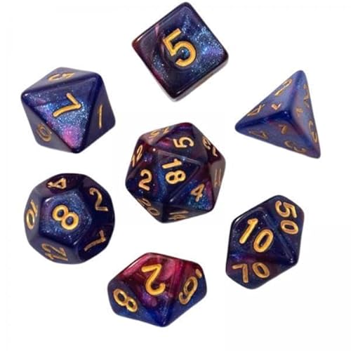 F Fityle 4X 7 Teiliges Polyedrisches Acryl Würfel Set, Mehrseitige Würfel, Bar Spielzeug, D4 D8 D10 D12 D20 für, RPG Rollenspiele, Kartenspiele, Brettspiel von F Fityle