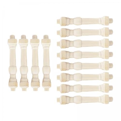 F Fityle 4X Set von 12pcs Puppenhaus DIY Builders Holz 1/12 Holz Spindeln Balustraden von F Fityle