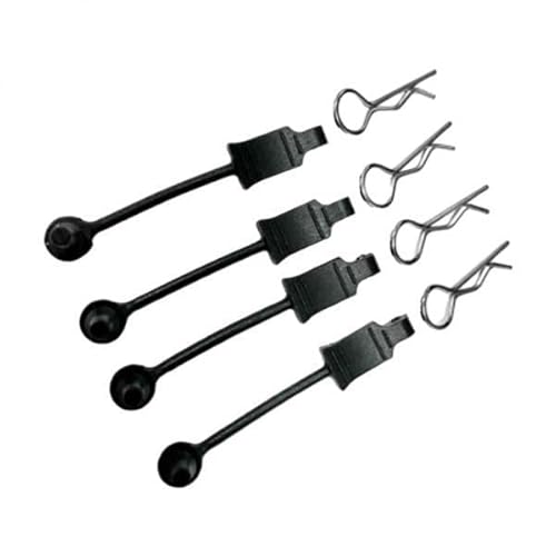 F Fityle 5X 4 Stücke RC Karosserie Clips Pins für 1/10 ARRMA Auto DIY Zubehör Schwarz von F Fityle