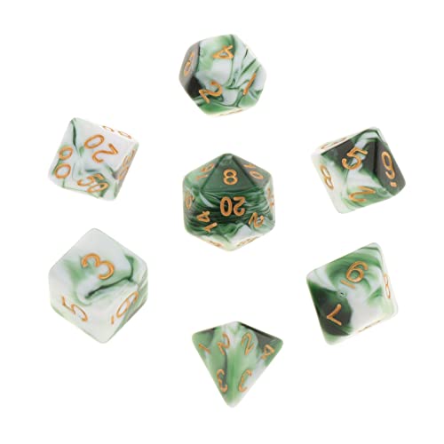 F Fityle 5X 7X Polyedrische Würfel Party Favors Gold Zahlen Brettspiele Casino Zubehör D8 D10 D12 D20 RPG Würfel Rollenspiel Würfel für RPG von F Fityle