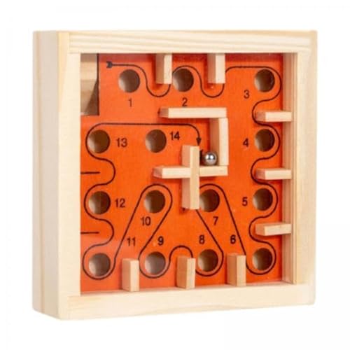 F Fityle 5X Holzlabyrinth Brettspiel Puzzle Spielzeug Rolling Ball Labyrinth Geschenk für 3 4 5 6 Jahre Alte Kinder von F Fityle