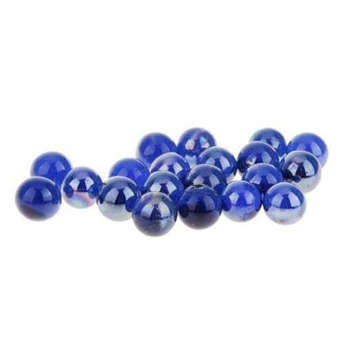 F Fityle 5x20er Pack 16mm Verschiedene Glasmurmeln Kugeln Traditionelles Spiel Spielzeug Blau, Dunkelblau, 3 Stk. von F Fityle