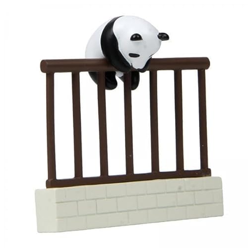 F Fityle 6 Zaun, Puppenhaus Dekoration, Tragbare Wandkletter Panda Ornament, Handgefertigter Panda Zaun Im Mikromaßstab für Schlafzimmer, Büro, Zuhause von F Fityle