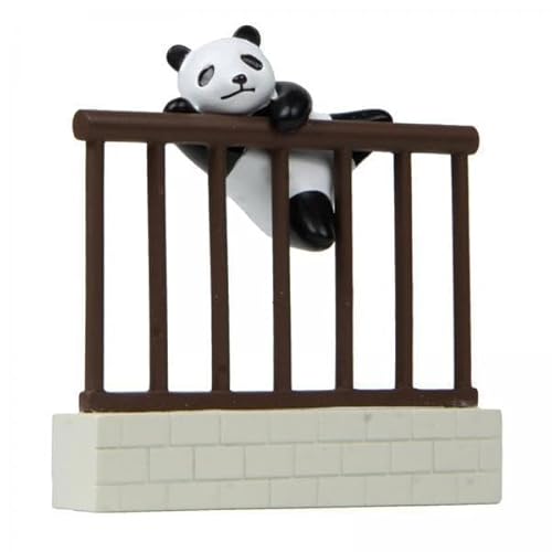 F Fityle 6 Zaun, Puppenhaus Dekoration, Tragbare Wandkletter Panda Ornament, Handgefertigter Panda Zaun Im Mikromaßstab für Schlafzimmer, Büro, Zuhause von F Fityle