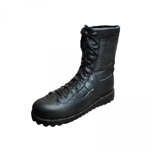 F Fityle 6X 1/6 Herrenschuhe Wüstenstiefel Kampfstiefel Schuhe Formelle Schnür Kampfstiefeletten Schwarz Mode für 12'' Männliche Puppen Zubehörkostüm von F Fityle