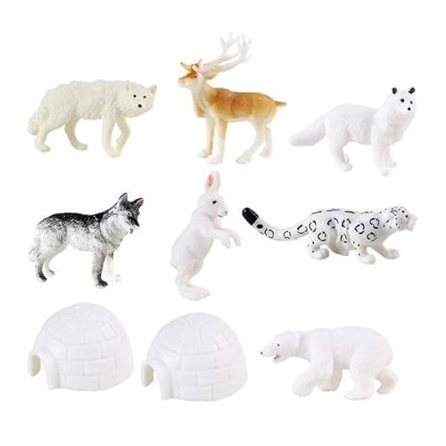 F Fityle 6X Arktisches Tiermodell Miniaturstatuen Spielzeug für Kinder Geschenk Regal Dekor Party von F Fityle