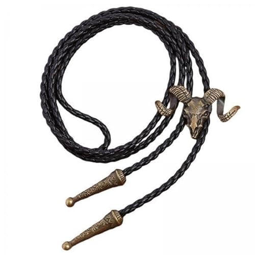 F Fityle 6X Western Cowboy Bolo Tie Mode Ziegenkopf Krawatte für Männer Frauen von F Fityle