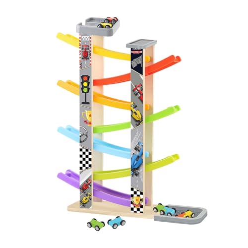 F Fityle Assemble Track Race Car Car Interactive Kids Hölzer Track Racer Holzkinder Rennen um Partyvorräte, Sieben Tracks von F Fityle